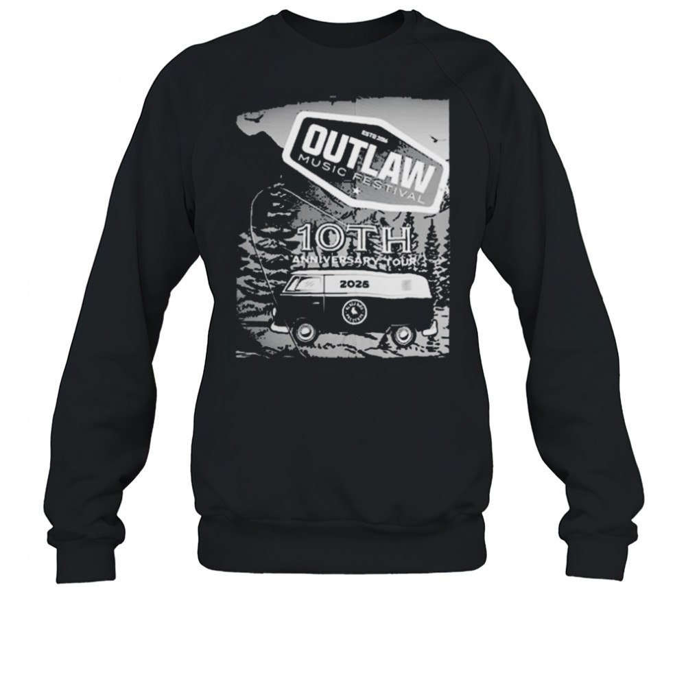 Outlaw Music Festival 10th Anniversary Tour 2025 Show At The Gorge Amphitheatre On May 25 2025 Quincy WA T shirts Sweatshirt