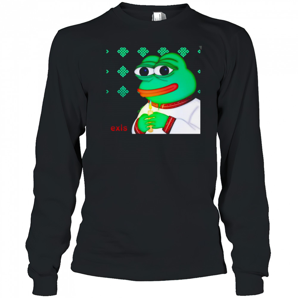 Pepe wearing a traditional Ukrainian shirt Long Sleeved