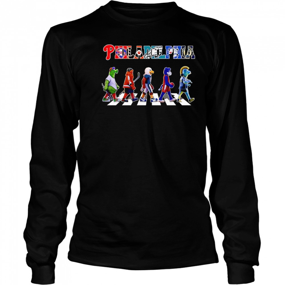 Philadelphia sports Abbey Road mascot shirt Long Sleeved