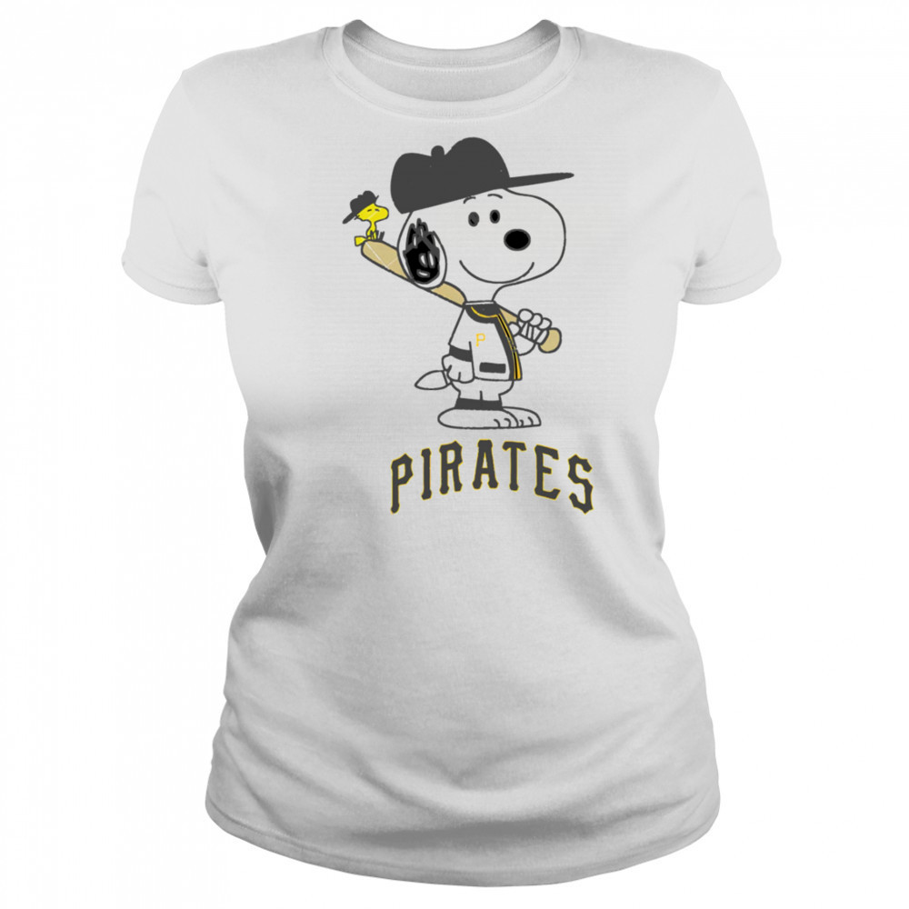 Pittsburgh Pirates Snoopy Baseball funny cartoon shirt Women's T-shirt