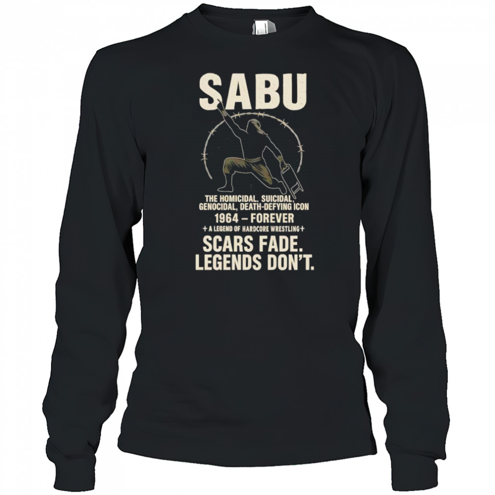 Sabu Pro Wrestling ECW Sabu Legend Wrestling In Memory shirt Long Sleeved