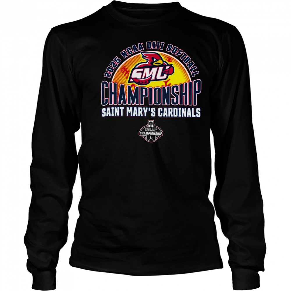Saint Mary’s Cardinals 2025 NCAA DIII Softball Championship T-Shirt Long Sleeved