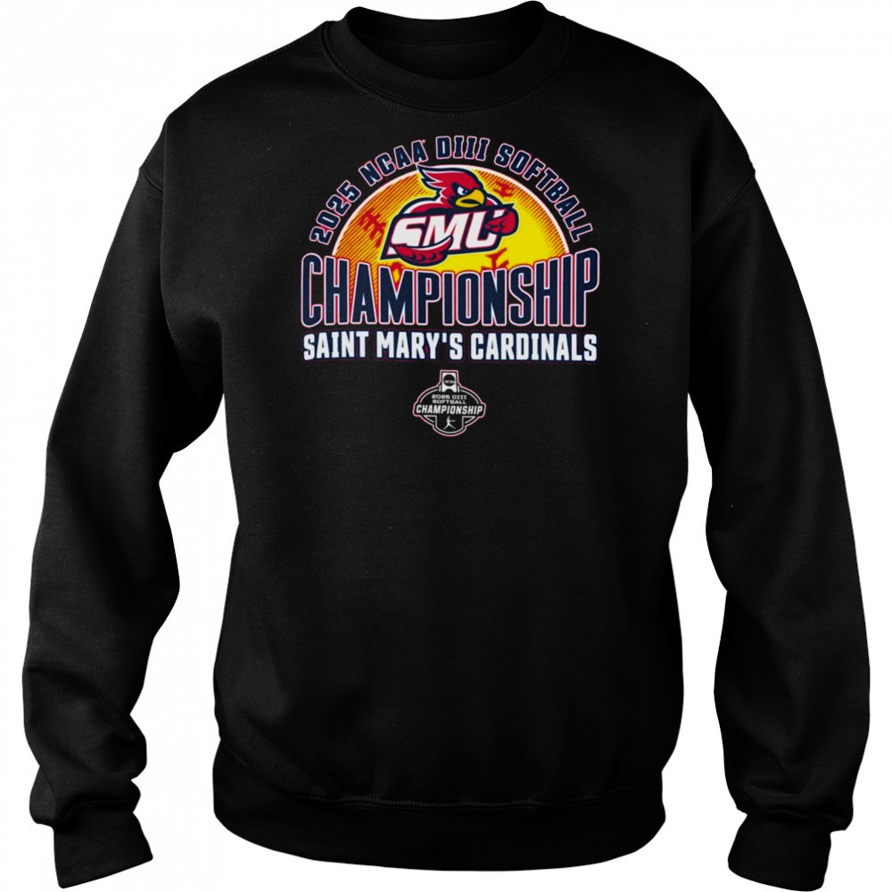 Saint Mary’s Cardinals 2025 NCAA DIII Softball Championship T-Shirt Hoodie