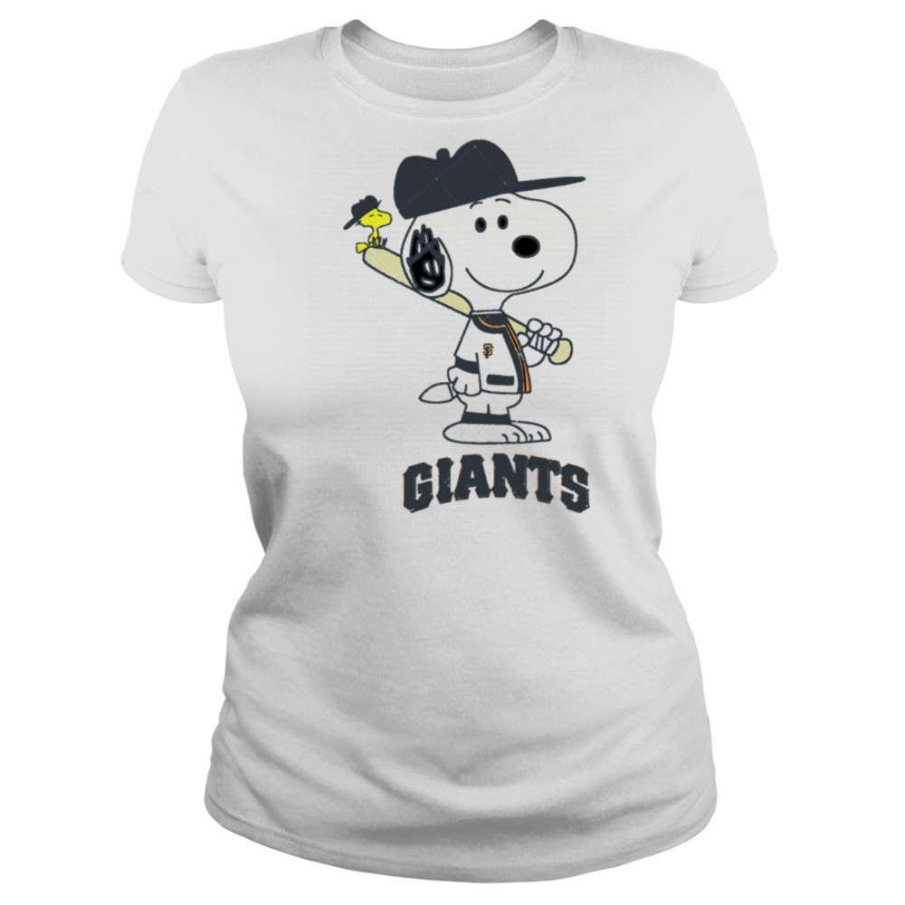 San Francisco Giants Snoopy Baseball funny cartoon shirt Women's T-shirt