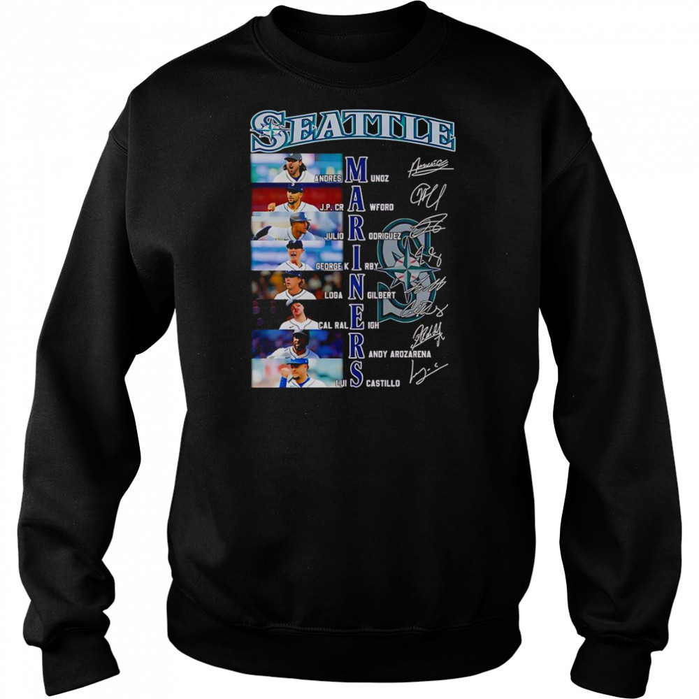 Seattle Mariners Andres Munoz JP Crawford Julio Rodriguez Signature T-Shirt Hoodie