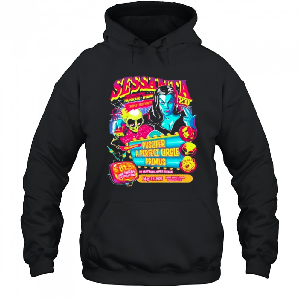 Sessanta V 2.0 May 24 2025 Primus Puscifer and A Perfect Circle Ruoff Music Center Noblesville Indiana t-shirt Hoodie