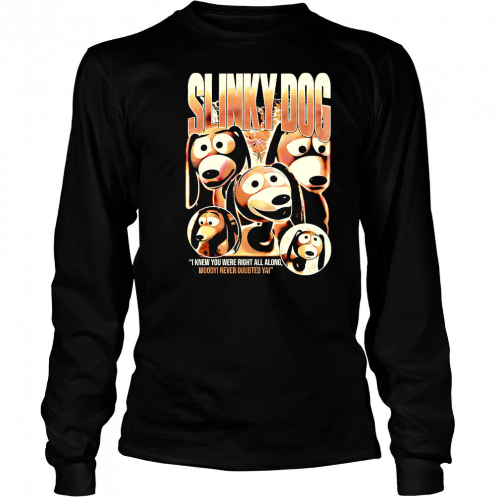Slinky dog toy story disney pixar vintage style shirt Long Sleeved