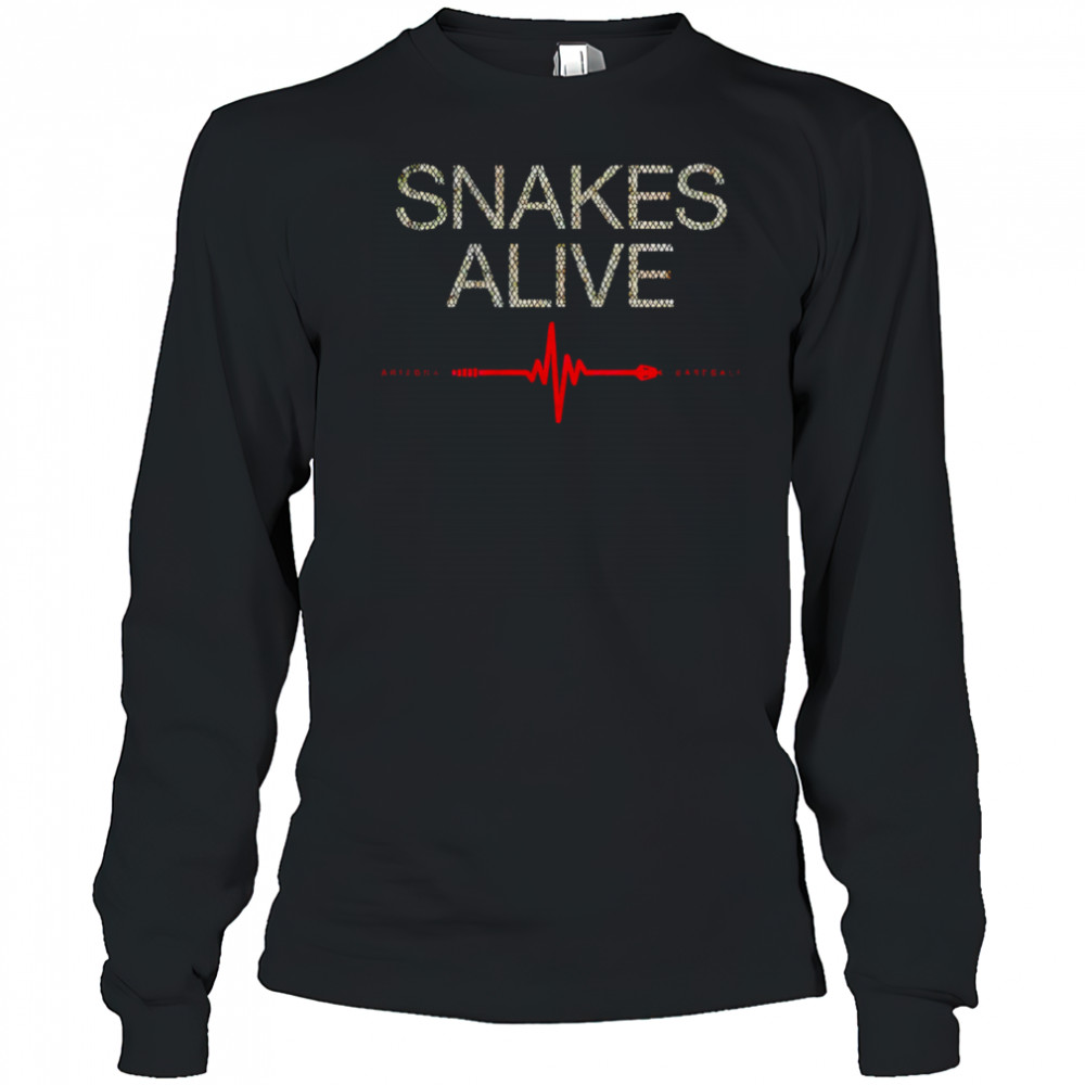 Snakes Alive Arizona Baseball heart rate shirt Long Sleeved