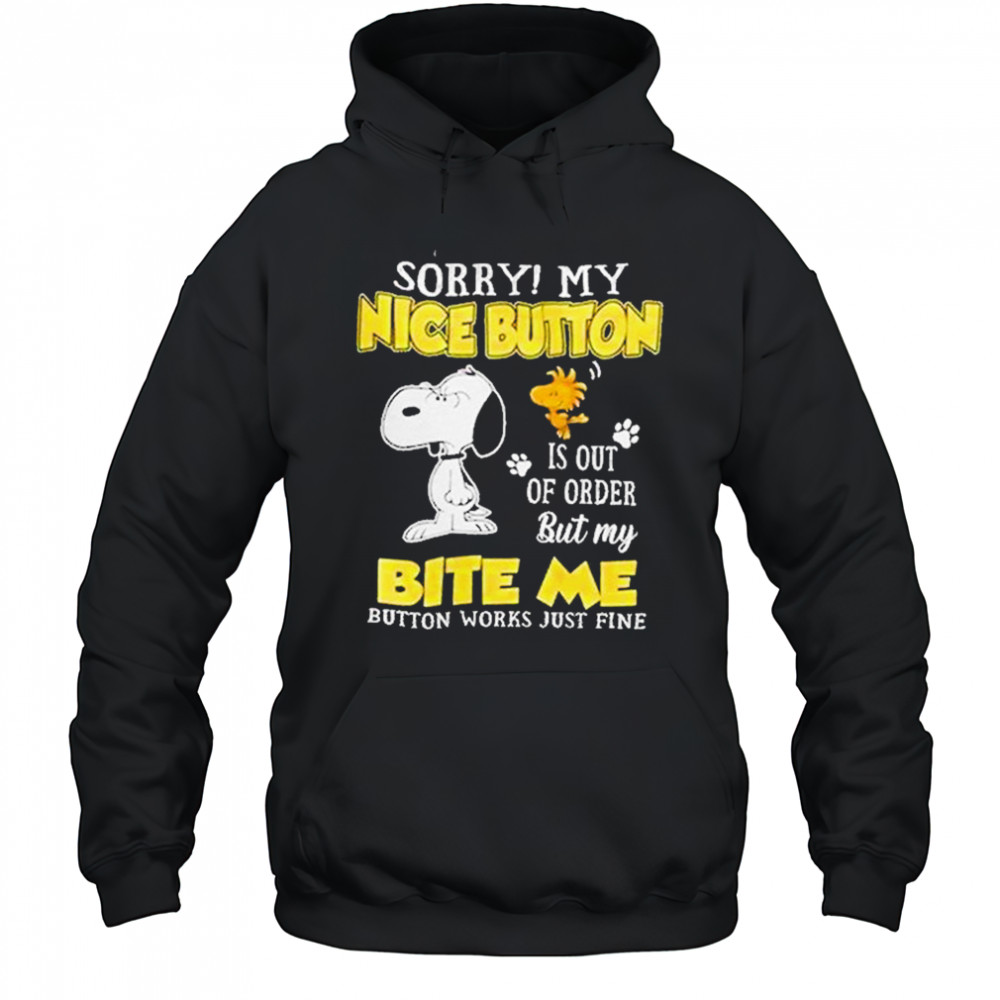 Sorry My Nice Button Is Out Of Order Shirt Hoodie