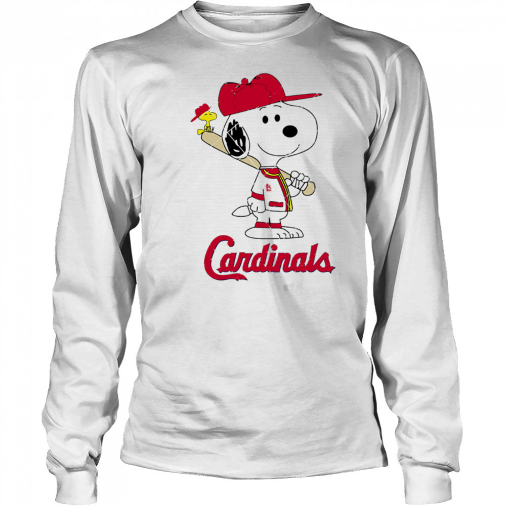 St Louis Cardinals Snoopy Baseball funny cartoon shirt Long Sleeved