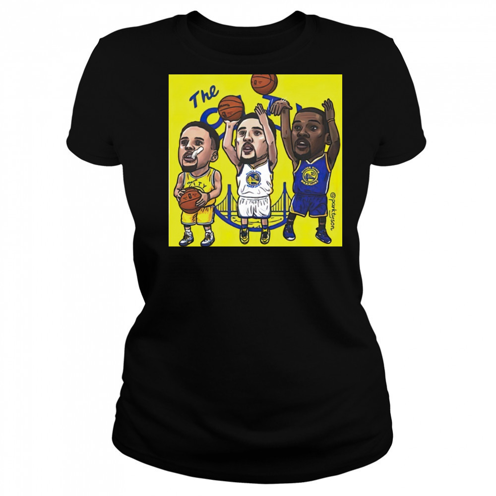 Stephen Curry X Kevin Durant X Klay Thompson The City cartoon shirt Women's T-shirt