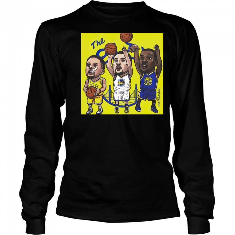 Stephen Curry X Kevin Durant X Klay Thompson The City cartoon shirt Long Sleeved