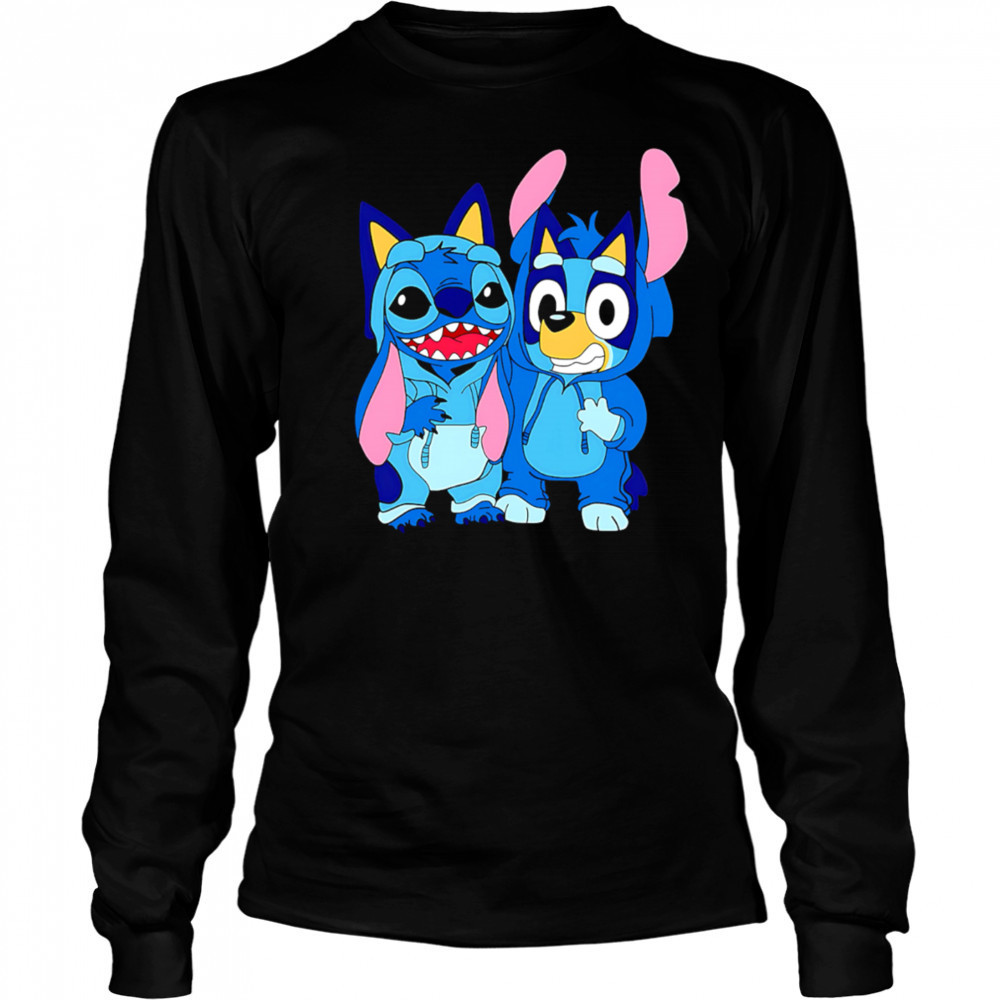 Stitch And Bluey Svg Stitch Disney shirt Long Sleeved