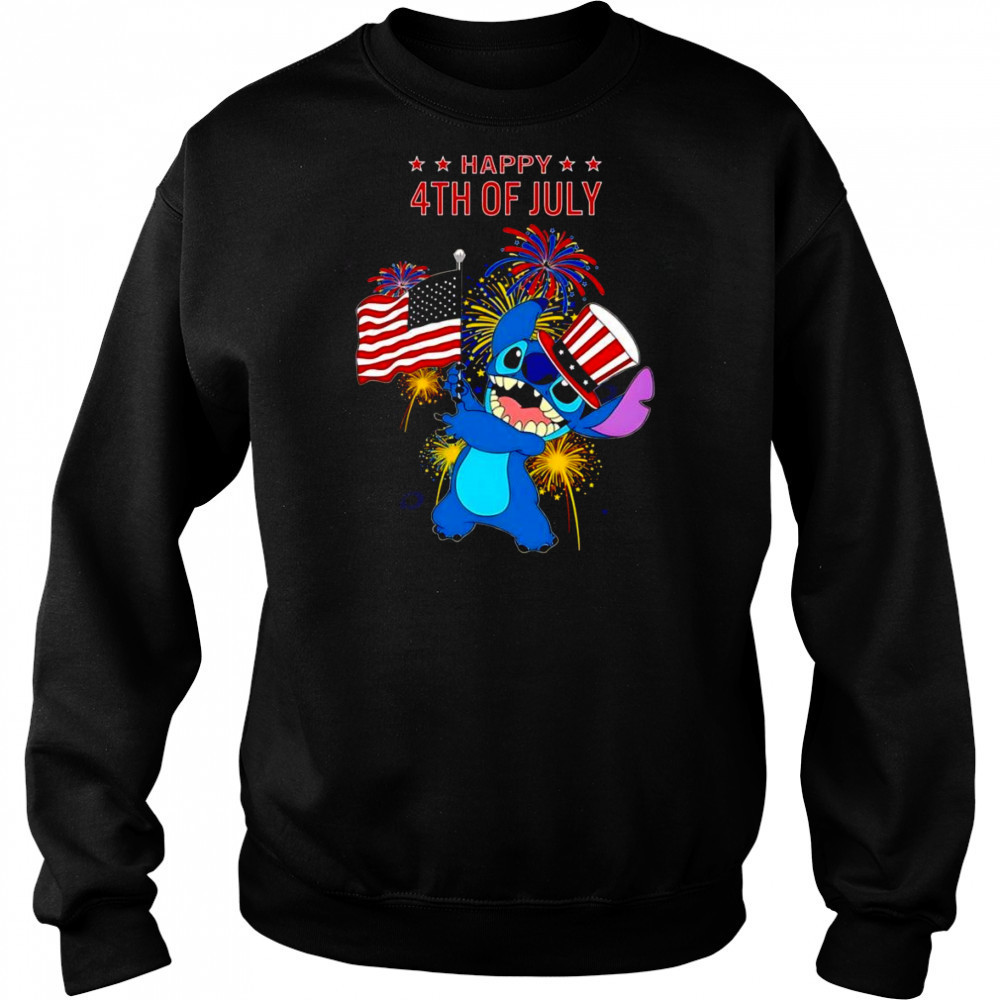 Stitch Happy 4th of July shirt Hoodie