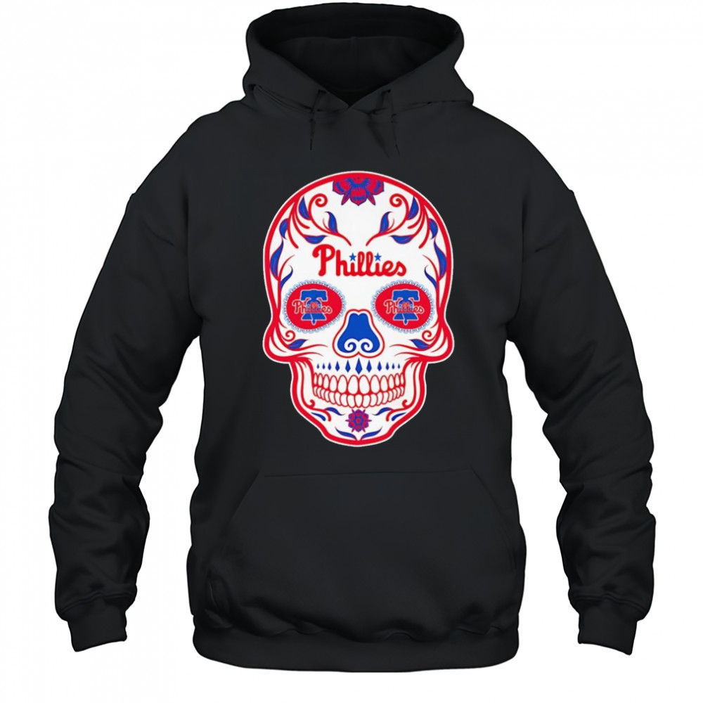 Sugar skull Philadelphia Phillies shirt Hoodie