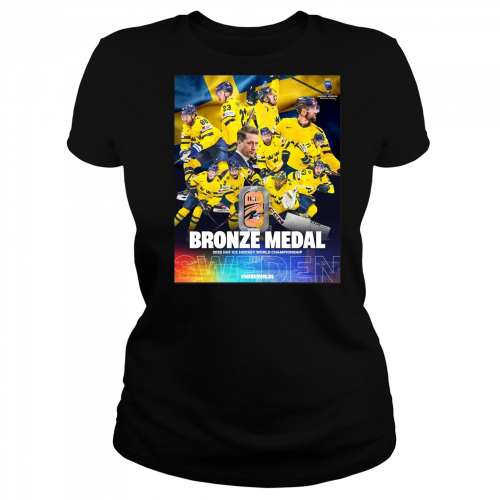 Swedish National Men’s Ice Hockey Back-To-Back Bronze Medal 2025 IIHF Ice Hockey World Championship Shirt Women's T-shirt