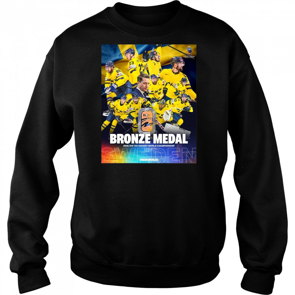 Swedish National Men’s Ice Hockey Back-To-Back Bronze Medal 2025 IIHF Ice Hockey World Championship Shirt Hoodie