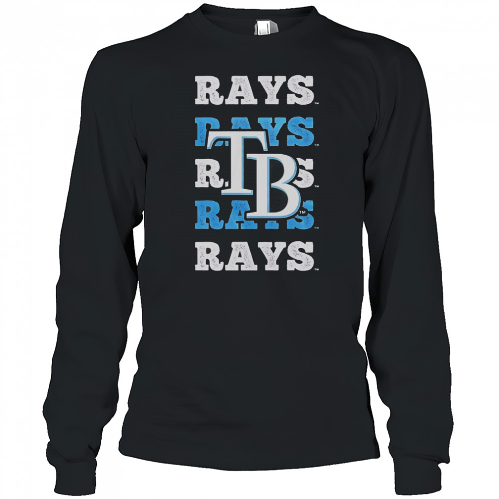 Tampa Bay Rays Logo Repeat T-Shirt Long Sleeved