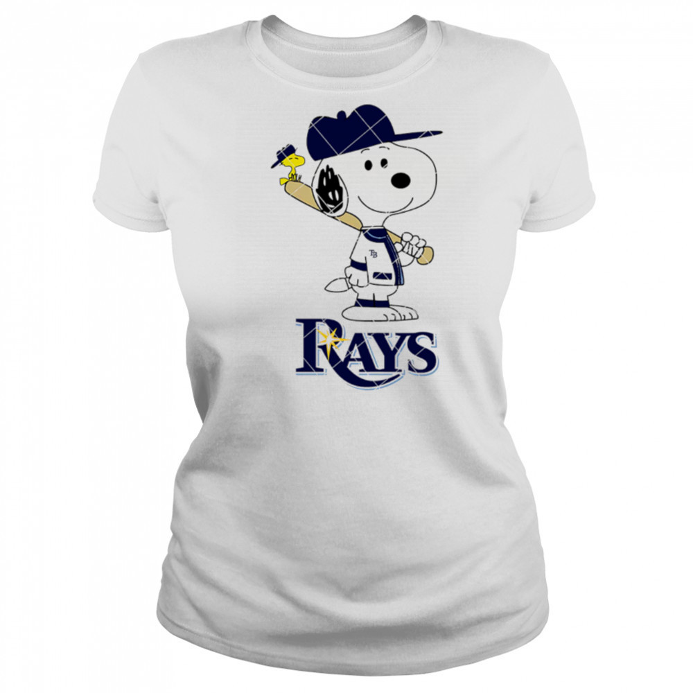 Tampa Bay Rays Snoopy Baseball funny cartoon shirt Women's T-shirt