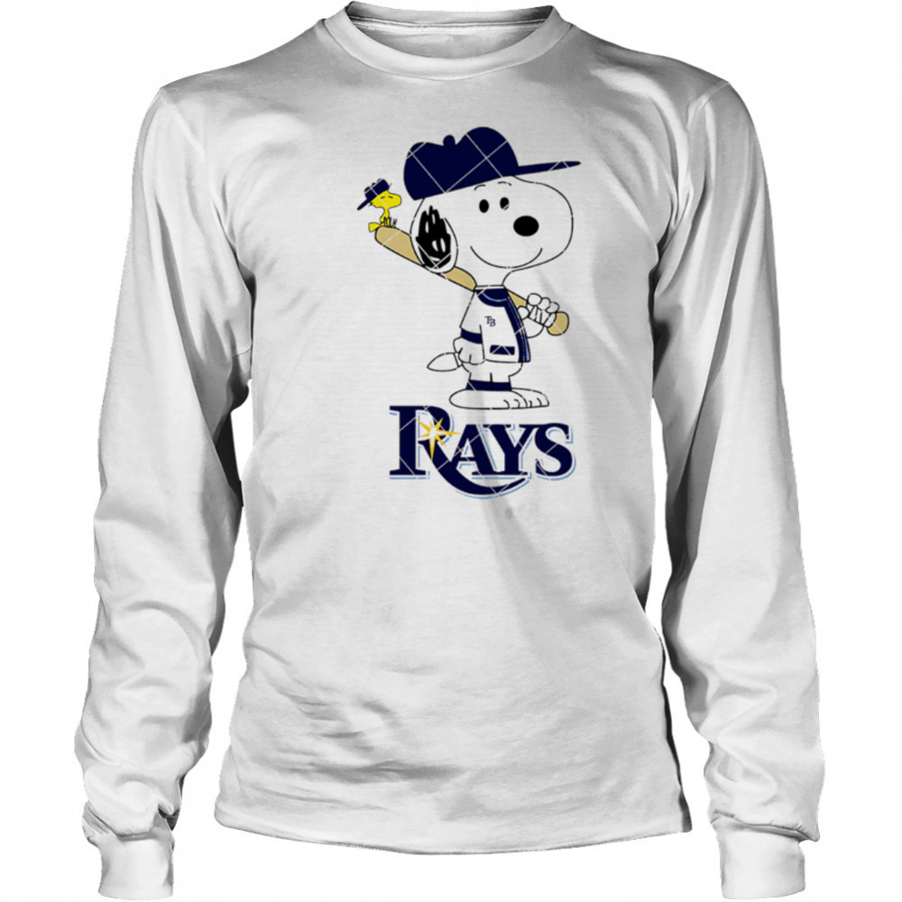 Tampa Bay Rays Snoopy Baseball funny cartoon shirt Long Sleeved