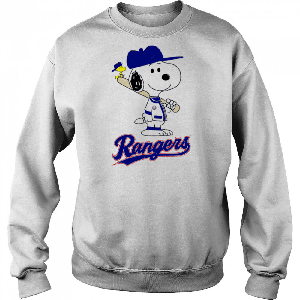 Texas Rangers Snoopy Baseball funny cartoon shirt Hoodie