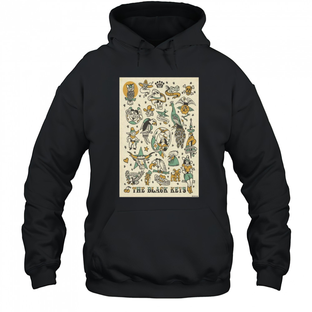 The Black Keys Ford Amphitheater Colorado Springs CO May 25 2025 Tour t-shirt Hoodie