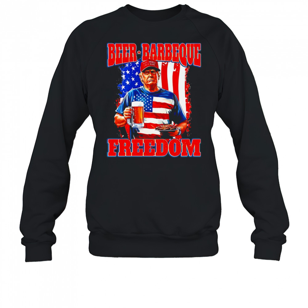 Trump 4th of July Beer Barbeque Freedom Sweatshirt
