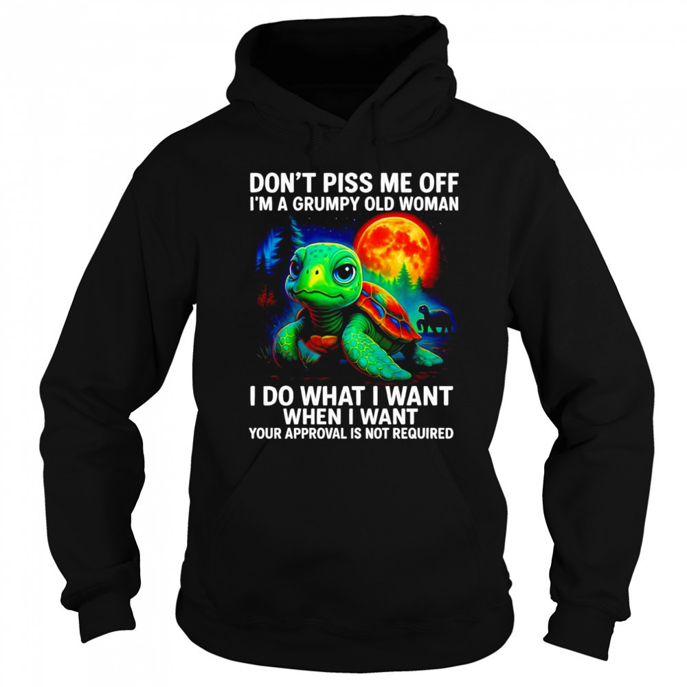 Turtle don’t piss me off I’m a grumpy old woman I do what I want shirt Sweatshirt