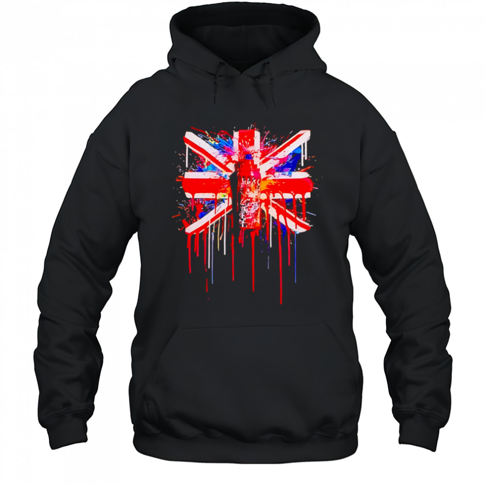 Union Jack Graphic spray paint shirt Hoodie