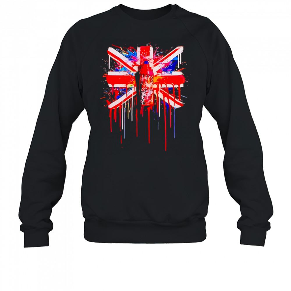 Union Jack Graphic spray paint shirt Sweatshirt