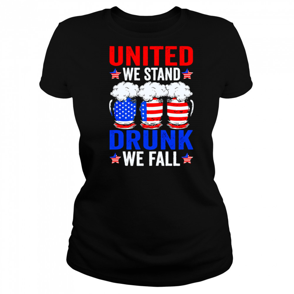 United We Stand Drunk We Fall Usa Sausage Beer shirt Women's T-shirt