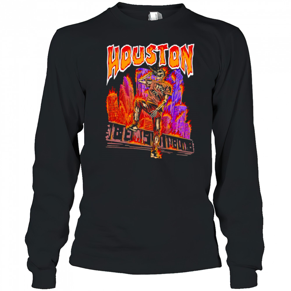 Utopia Tour Circus Houston Warrant skeleton shirt Long Sleeved