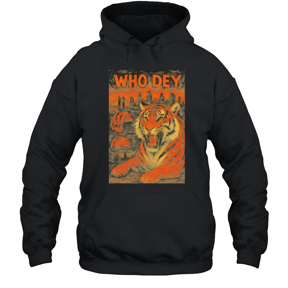 Van Gogh style Tiger Who Dey shirt Hoodie
