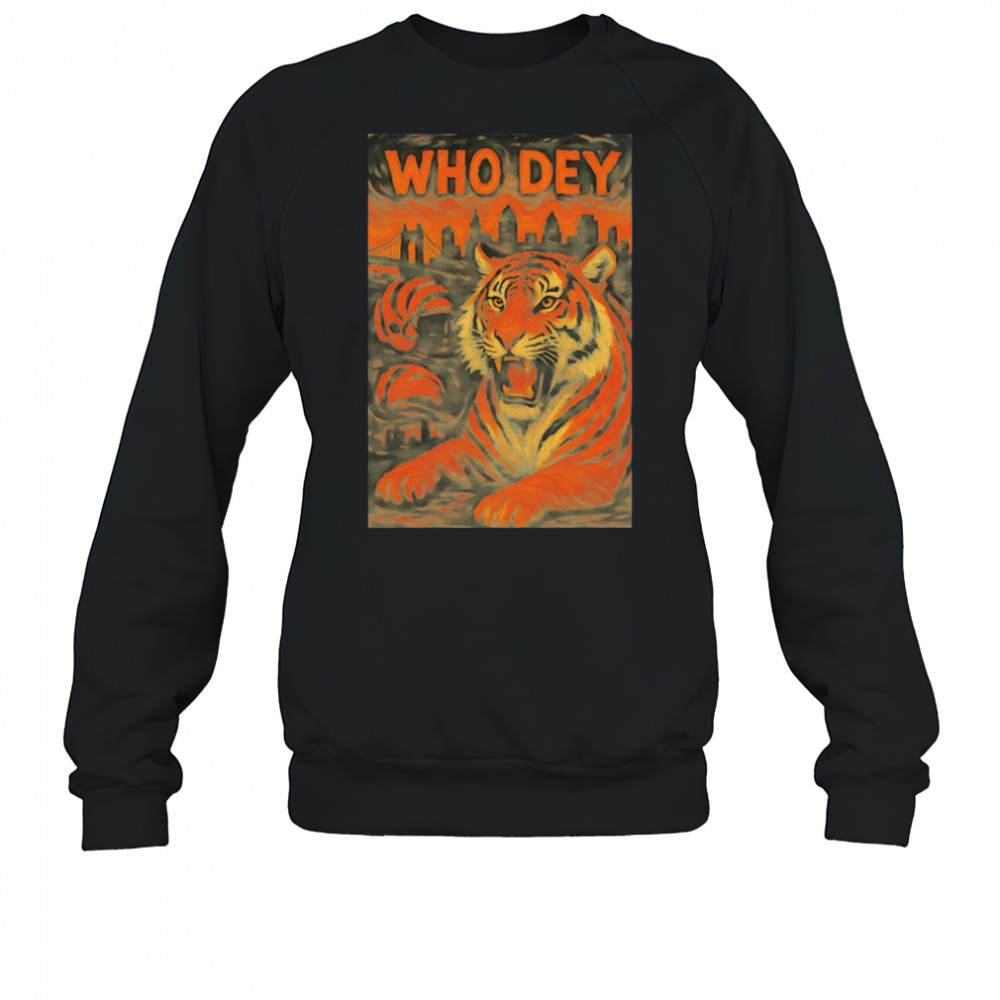 Van Gogh style Tiger Who Dey shirt Sweatshirt