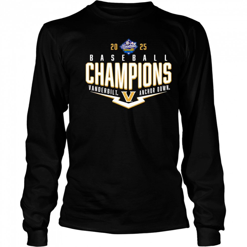 Vanderbilt Commodores 2025 SEC Baseball Conference Tournament Champions Playoff Pitch shirt Long Sleeved
