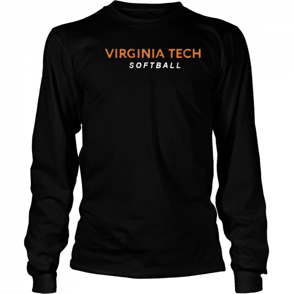 Virginia Tech Softball Logo Stack Shirt Long Sleeved