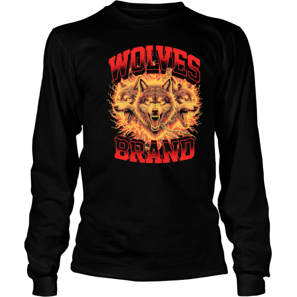 Wolves Brand design graphic shirt Long Sleeved