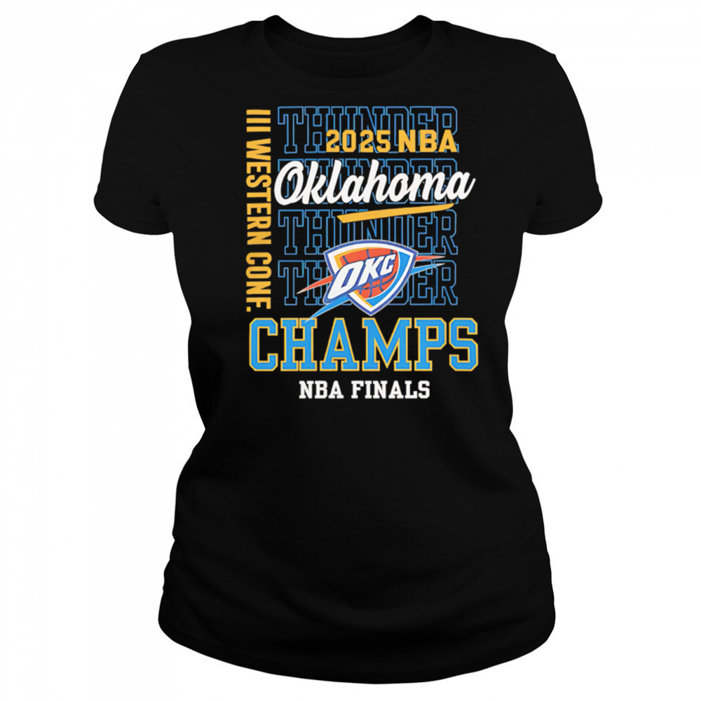 2025 Nba Finals Oklahoma City Thunder Western Conference Champs repeat shirt Women's T-shirt