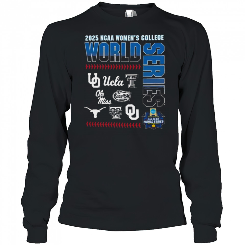 2025 NCAA Women’s College World Series 8-Teams T-Shirt Long Sleeved
