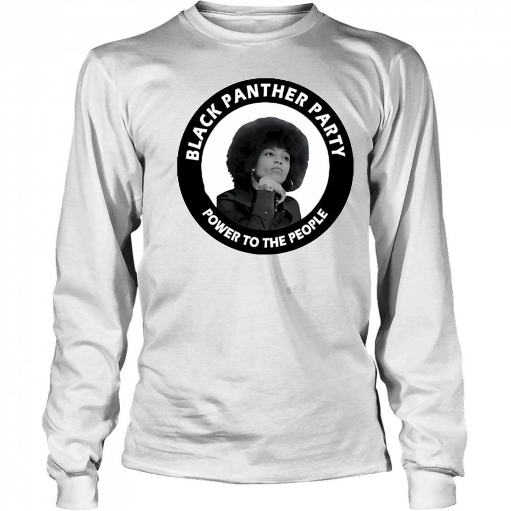 Angela Davis Black panther party power to the people shirt Long Sleeved