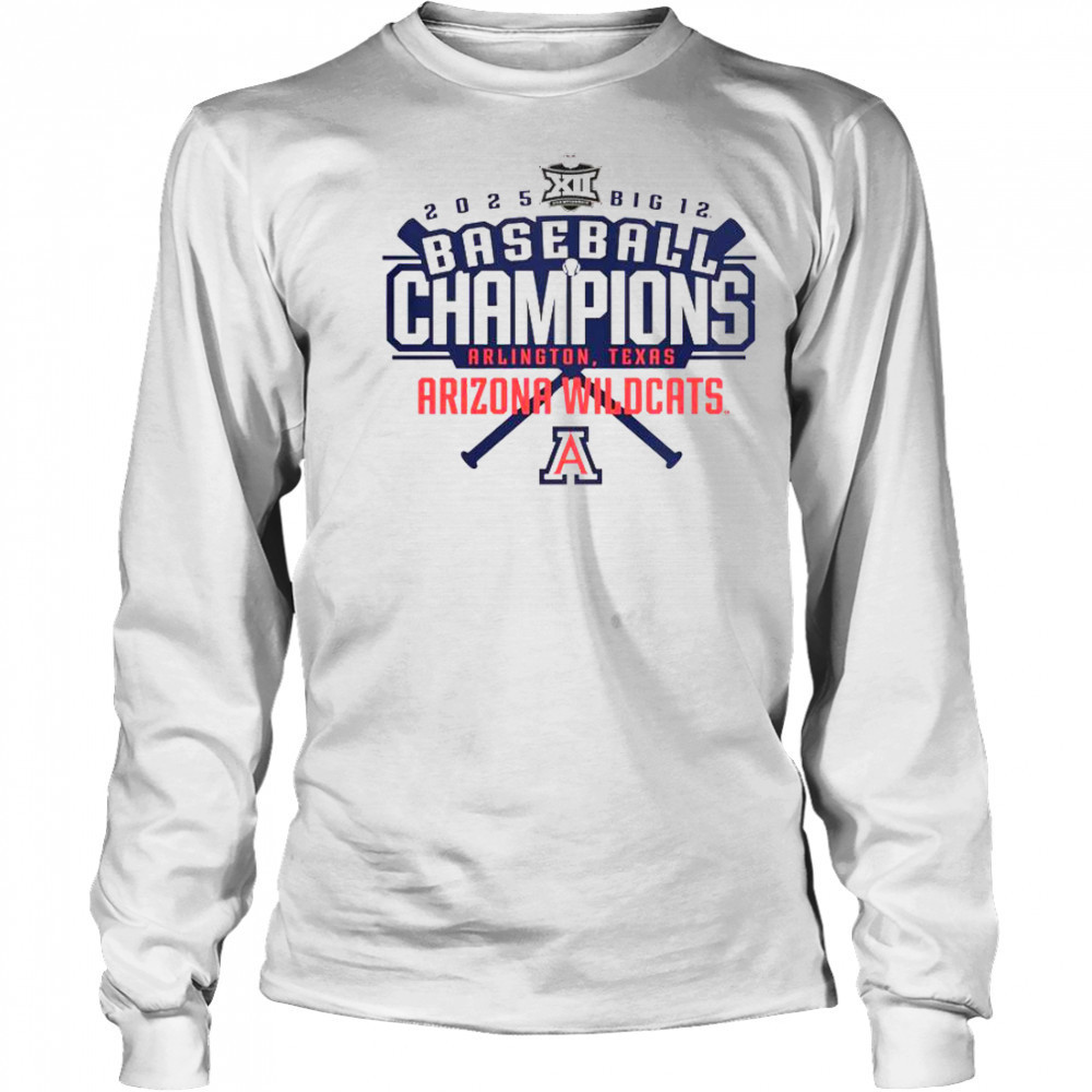 Arizona Wildcats 2025 Big 12 Baseball Conference Tournament Champions T-Shirt Long Sleeved