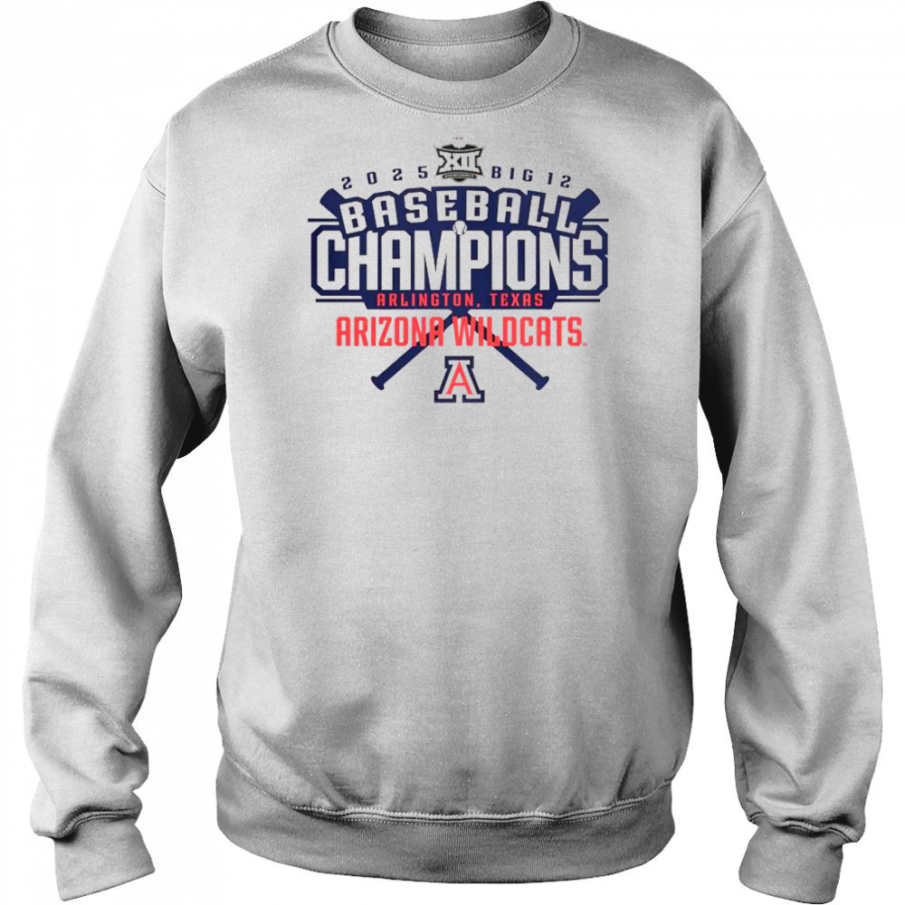 Arizona Wildcats 2025 Big 12 Baseball Conference Tournament Champions T-Shirt Hoodie