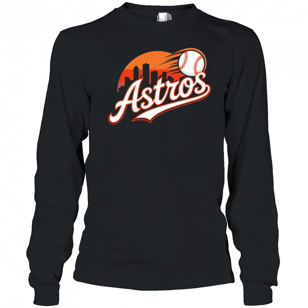 Astros Baseball Skyline shirt Long Sleeved