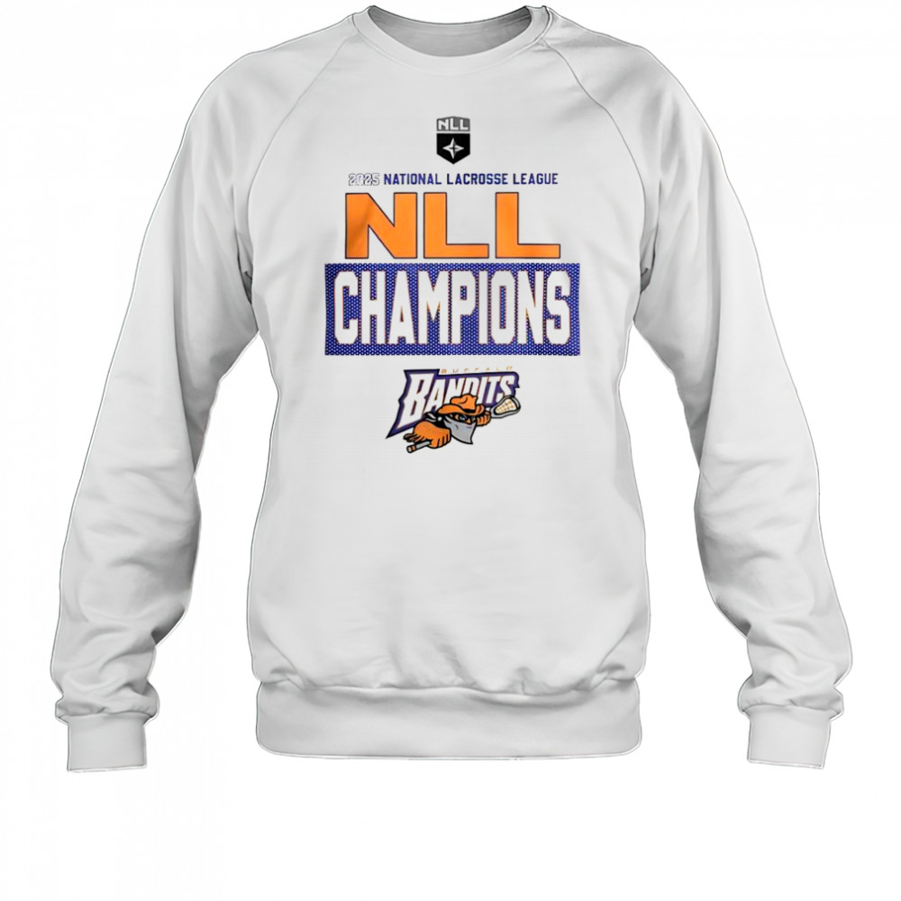 Buffalo Bandits 2025 National Lacrosse League Cup Champions Locker Room Logo T-Shirt Sweatshirt