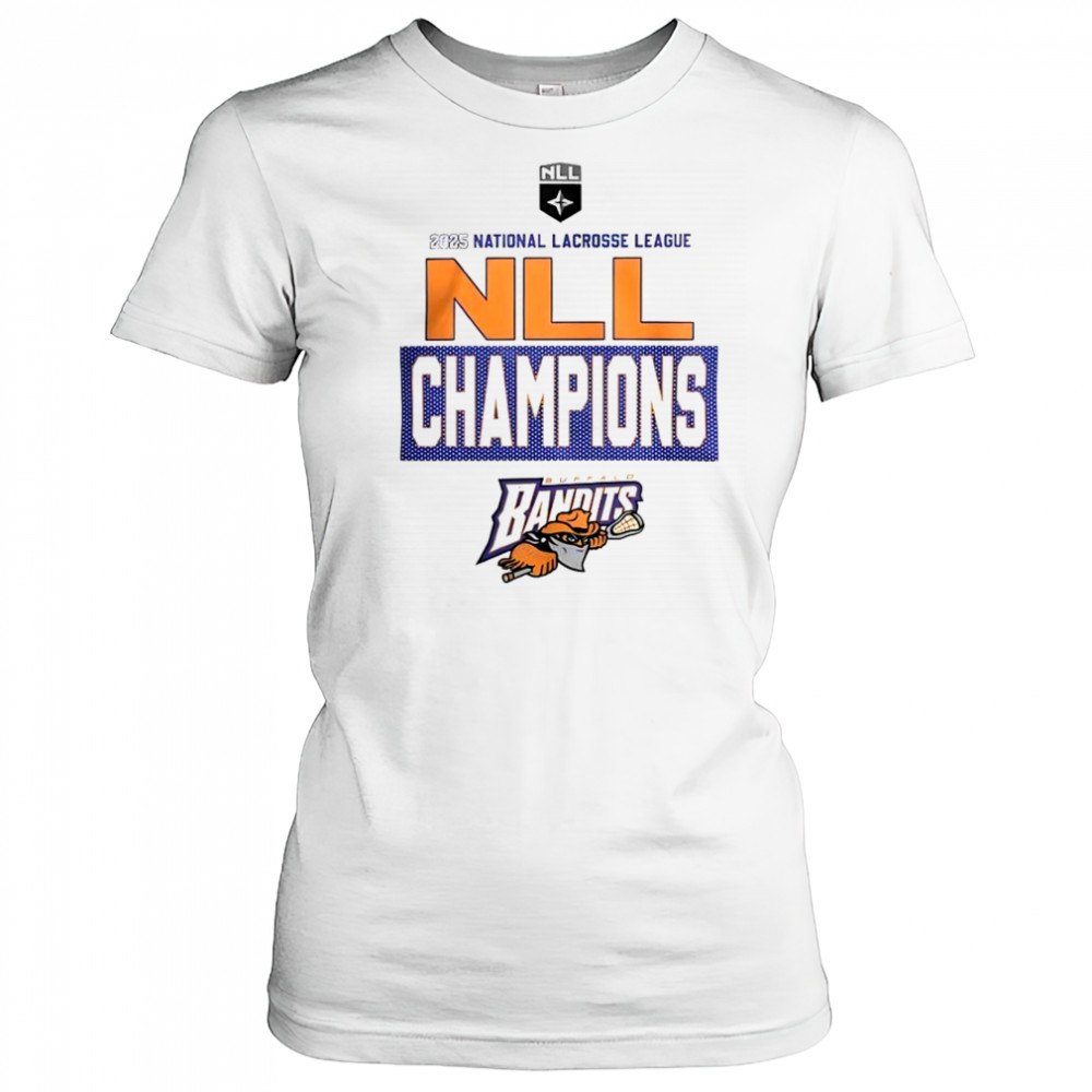 Buffalo Bandits 2025 National Lacrosse League Cup Champions Locker Room Logo T-Shirt Women's T-shirt