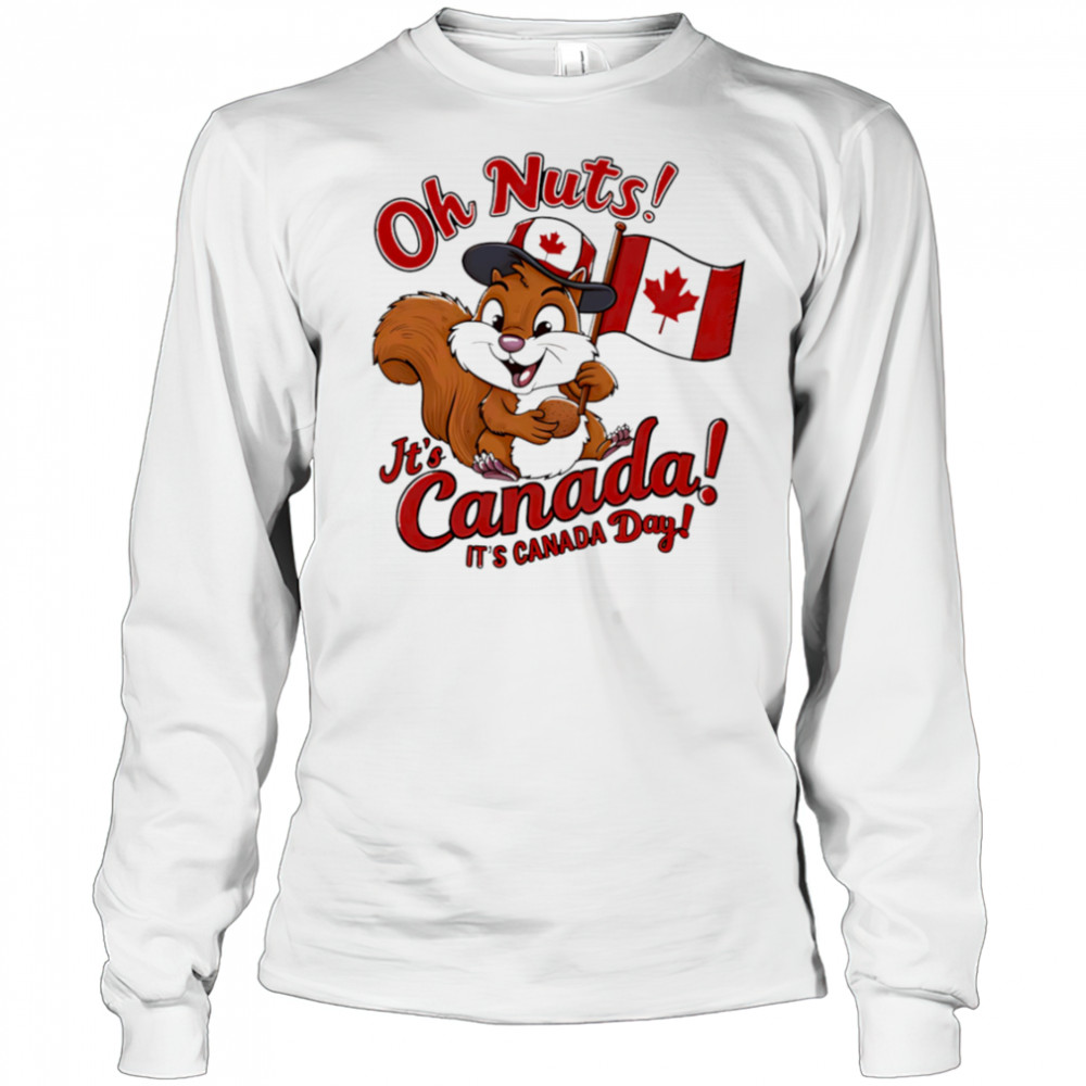 Canada day party moose shirt Long Sleeved