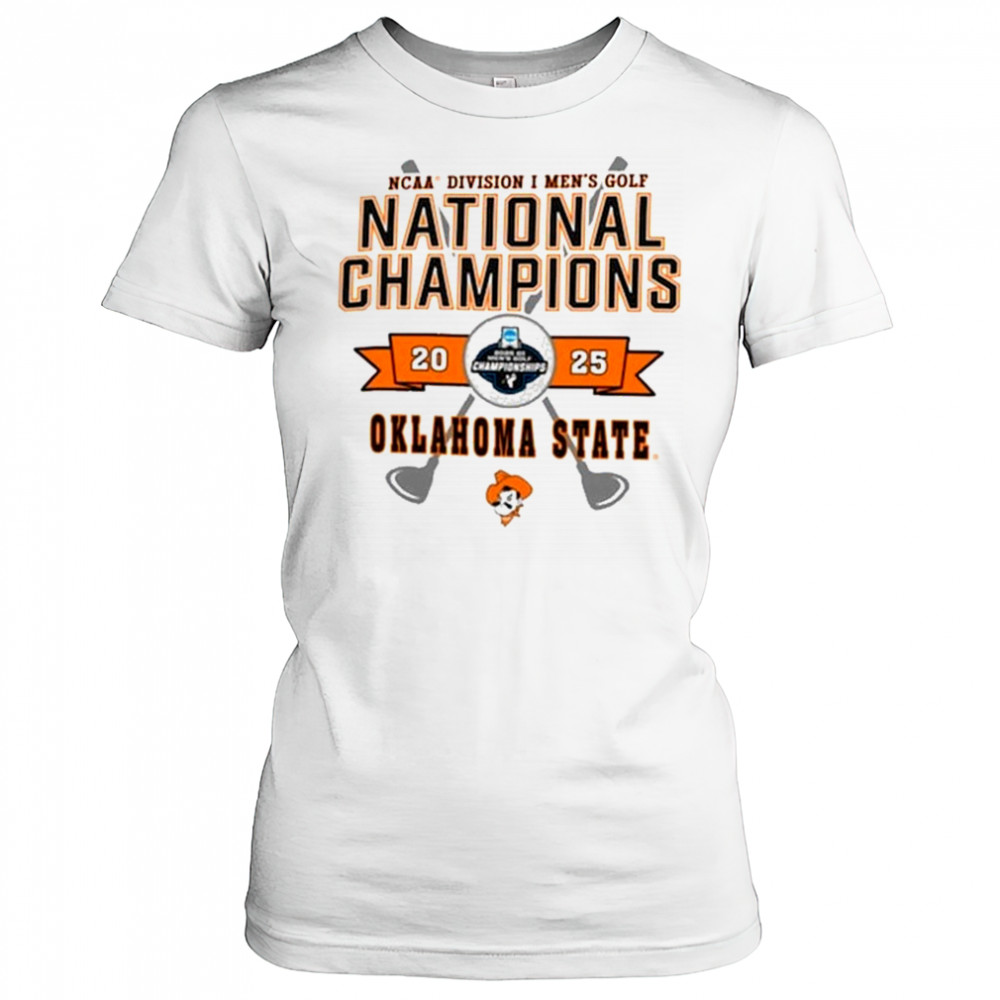 Champion White Oklahoma State Cowboys 2025 NCAA Men’s Golf National Champions T-Shirt Women's T-shirt