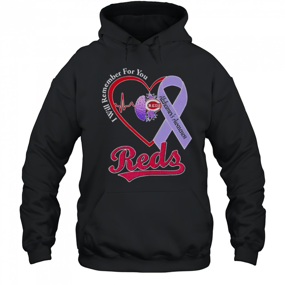 Cincinnati Reds I Will Remember For You Alzheimer’s Awareness T-Shirt Hoodie