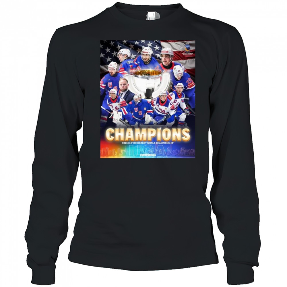 Congrats USA Hockey Champions 2025 IIHF Ice Hockey World Championship Shirt Long Sleeved