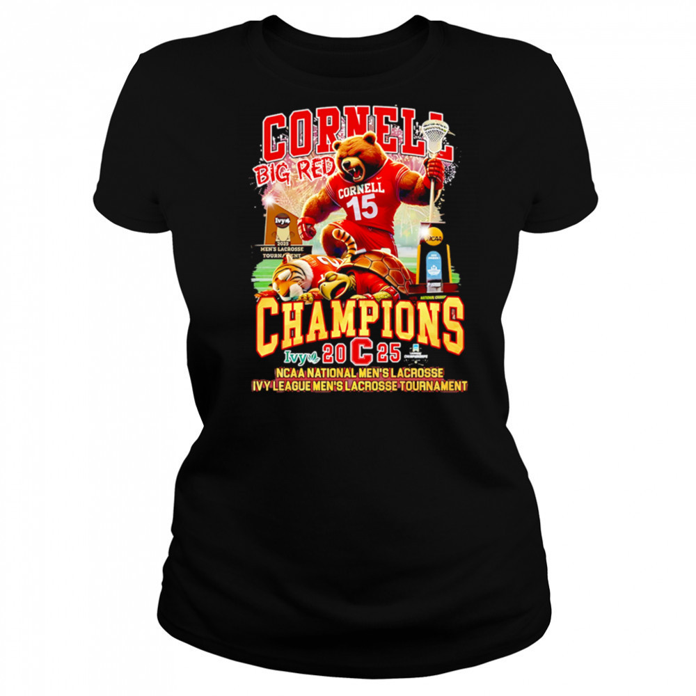 Cornell Big Red Champions 2025 NCAA National Mens Lacrosse Ivy League Men’s Lacrosse Tournament shirt Women's T-shirt
